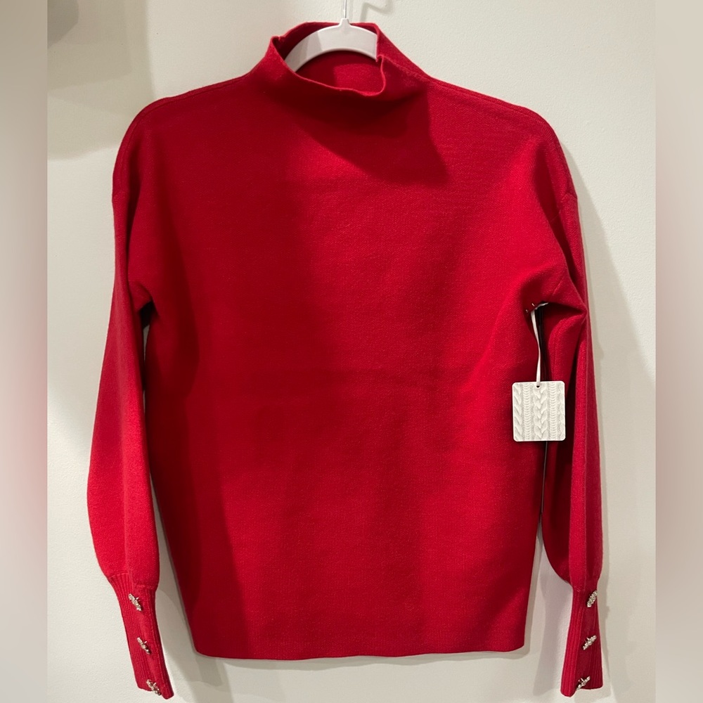 Tahari Mock Neck Sweater
